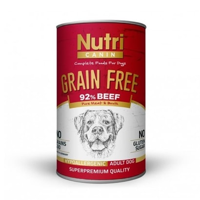 Nutri Canin %92 Sığır Etli Tahılsız Yaş Maması 400 gr