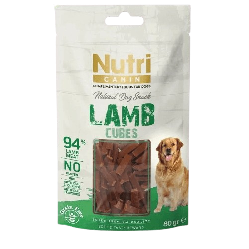 Nutri Canin Kuzulu Küp Tahılsız Köpek Ödül Maması 80 gr