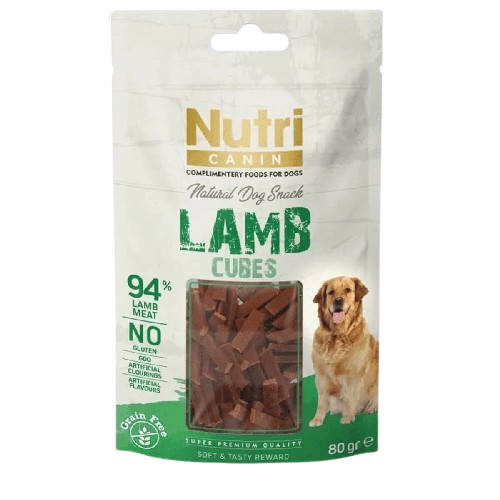 Nutri Canin Kuzulu Küp Tahılsız Köpek Ödül Maması 80 gr