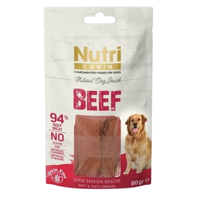 Nutri Canin Tahılsız Sığır Etli Köpek Ödül Maması 80 gr