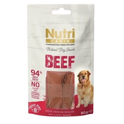 Nutri Canin Tahılsız Sığır Etli Köpek Ödül Maması 80 gr