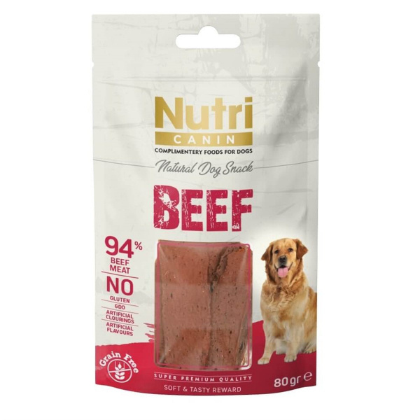 Nutri Canin Tahılsız Sığır Etli Köpek Ödül Maması 80 gr