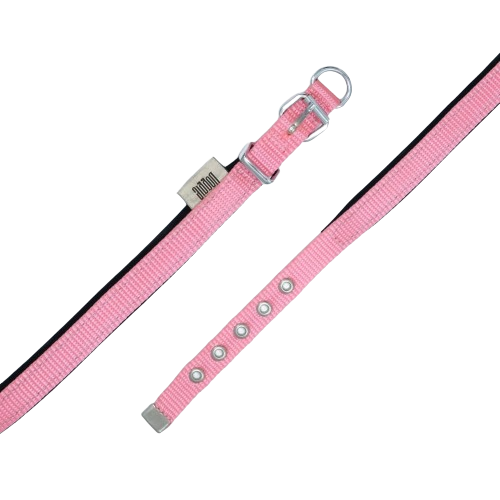 Doggie Konfor Dokuma Boyun Tasması Pembe 1,5X25-30Cm