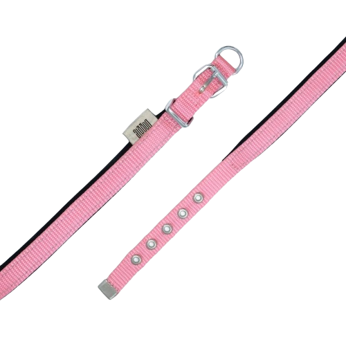 Doggie Konfor Dokuma Boyun Tasması Pembe 1,5X25-30Cm