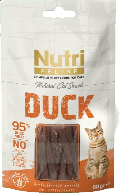 Nutri Feline Ördekli Tahılsız Kedi Ödül Maması 50 gr