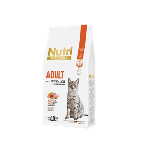 Nutri Feline Glutensiz Düşük Tahıllı Somonlu Yetişkin Kedi Maması 10 kg