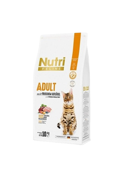Nutri Feline Adult Poultry Kümes Hayvanlı Yetişkin Kedi Maması 10 kg