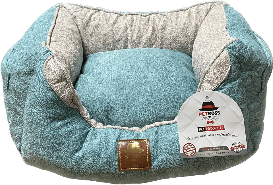 Petboss Yeni Nesil Pet Yatağı İç S (Turkuaz-Bej)