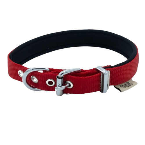 Doggie Konfor Dokuma Boyun Tasması Kırmızı 2X35-40Cm