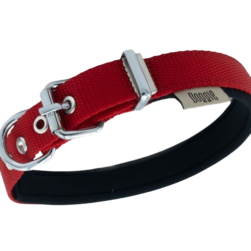 Doggie Konfor Dokuma Boyun Tasması Kırmızı 2X35-40Cm