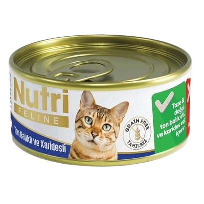 Nutri Feline Tahılsız Ton Balıklı Karidesli Kedi Konserve Maması 85 gr