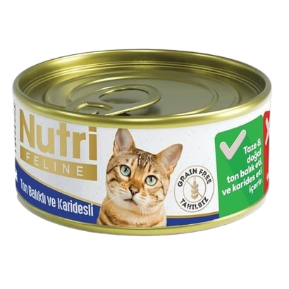 Nutri Feline Tahılsız Ton Balıklı Karidesli Kedi Konserve Maması 85 gr