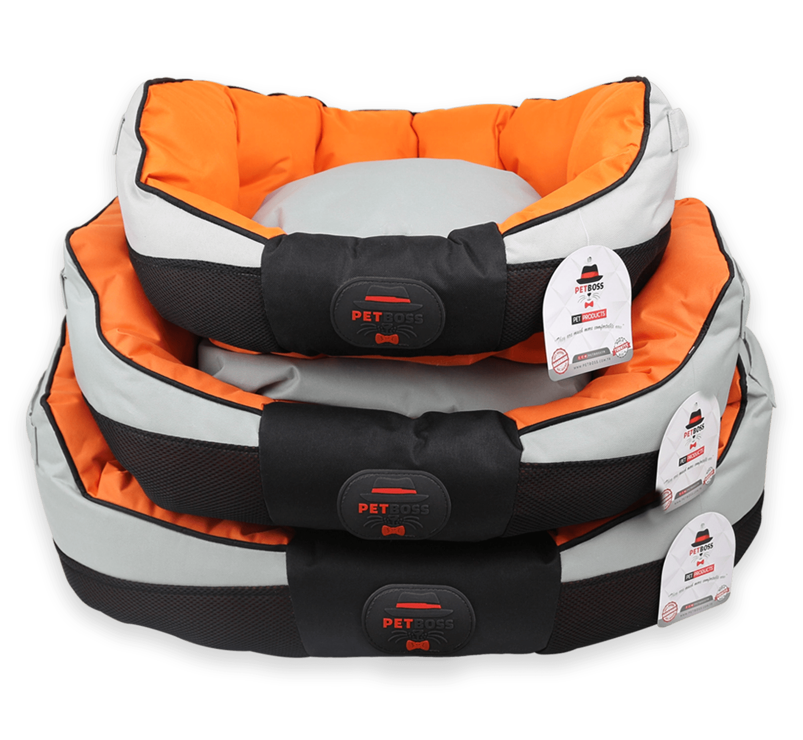Petboss Yeni Nesil İstiridye Dış Mekan S (Gri-Turuncu)