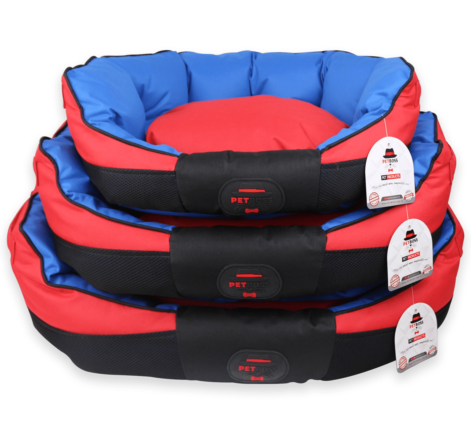 Petboss Yeni Nesil İstiridye Dış Mekan S (Kırmızı-Mavi)