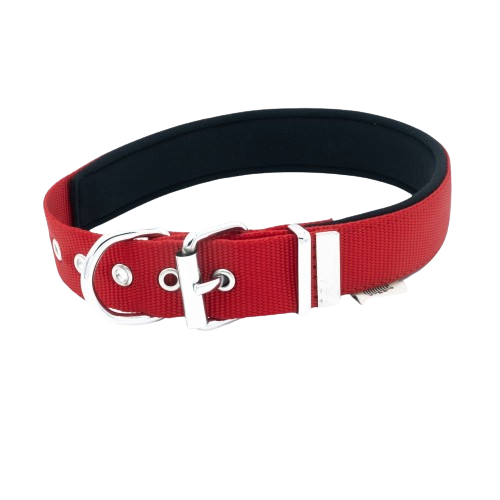 Doggie Konfor Dokuma Boyun Tasması Kırmızı 3X42-50Cm