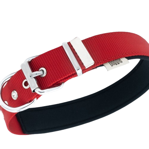 Doggie Konfor Dokuma Boyun Tasması Kırmızı 3X42-50Cm