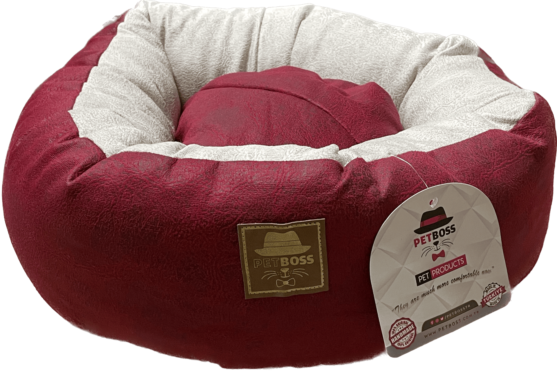 Petboss Çift Taraflı Simit (Kırmızı-Bej)