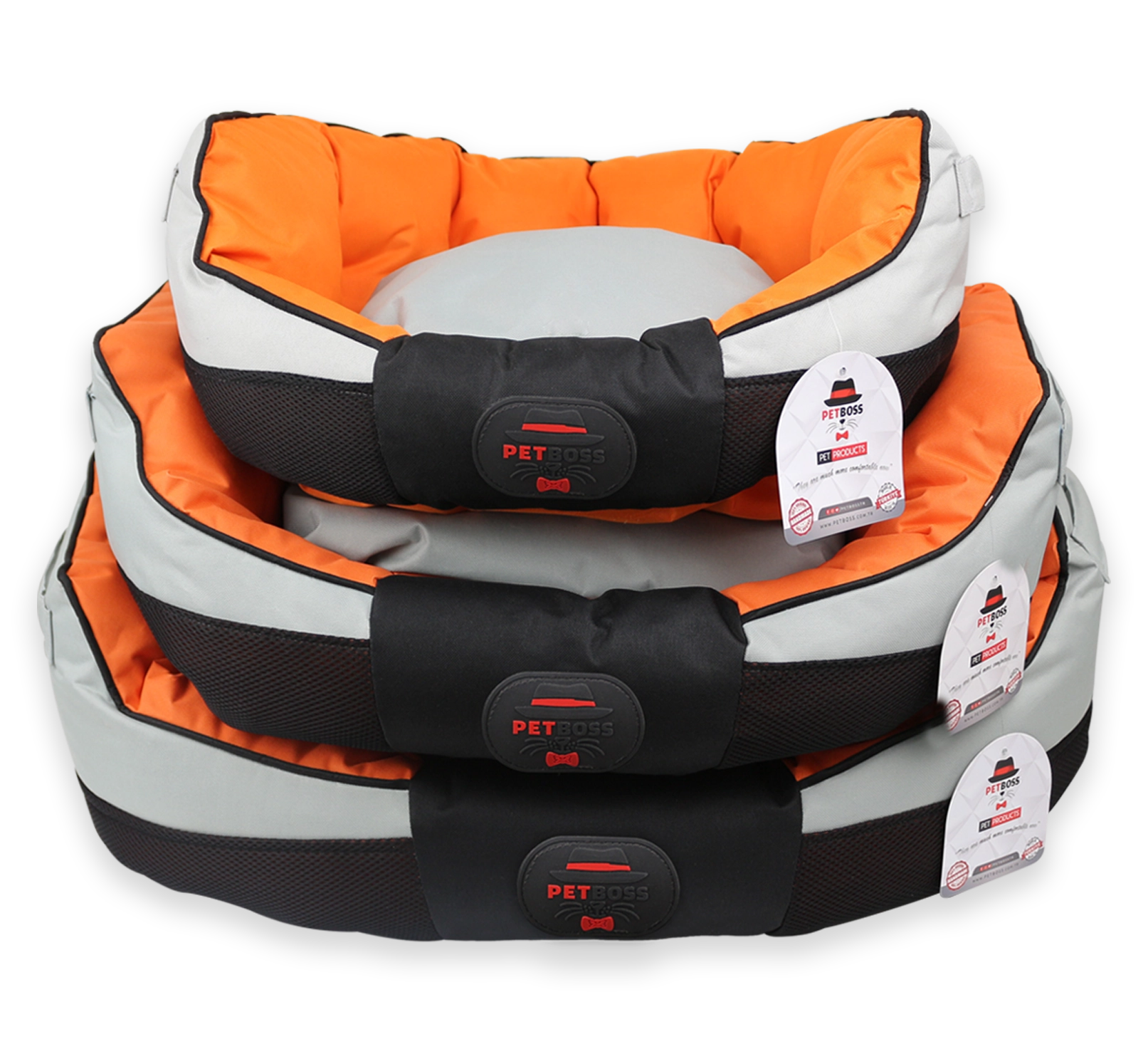 Petboss Yeni Nesil İstiridye Dış Mekan M (Gri-Turuncu)