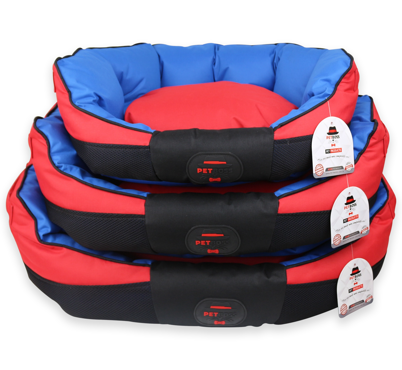 Petboss Yeni Nesil İstiridye Dış Mekan M (Kırmızı-Mavi)