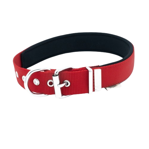 Doggie Konfor Dokuma Boyun Tasması Kırmızı 3X47-55Cm