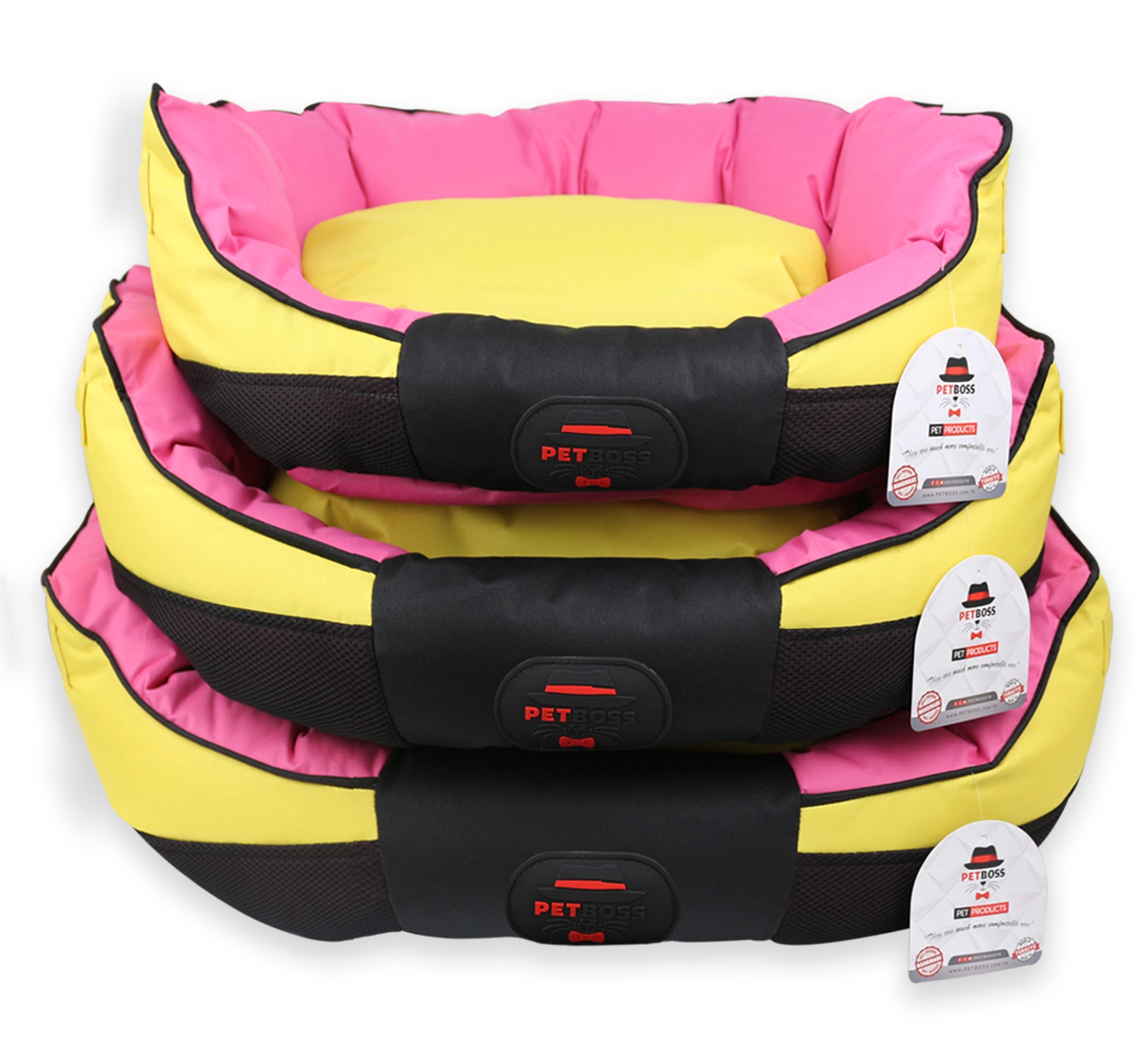 Petboss Yeni Nesil İstiridye Dış Mekan L (Sarı-Pembe)