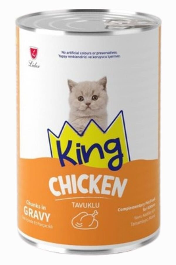 King Tavuklu Parça Etli Yavru Kedi Yaş Maması 400 g