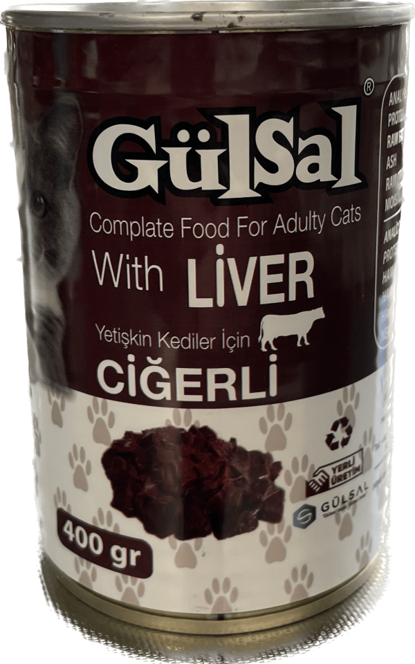 Gülsal Ciğerli Yetişkin Kedi Yaş Mama 400 gr