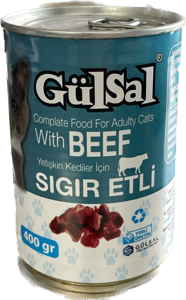 Gülsal Sığır Etli Kısır Kedi Yaş Mama 400 gr