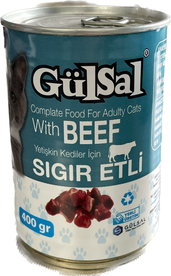 Gülsal Sığır Etli Kısır Kedi Yaş Mama 400 gr