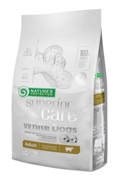 Natures Protection Small Mini White Dogs Kuzu Etli Yetişkin Köpek Maması 1.5 kg