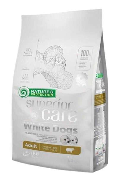 Natures Protection Small Mini White Dogs Kuzu Etli Yetişkin Köpek Maması 1.5 kg