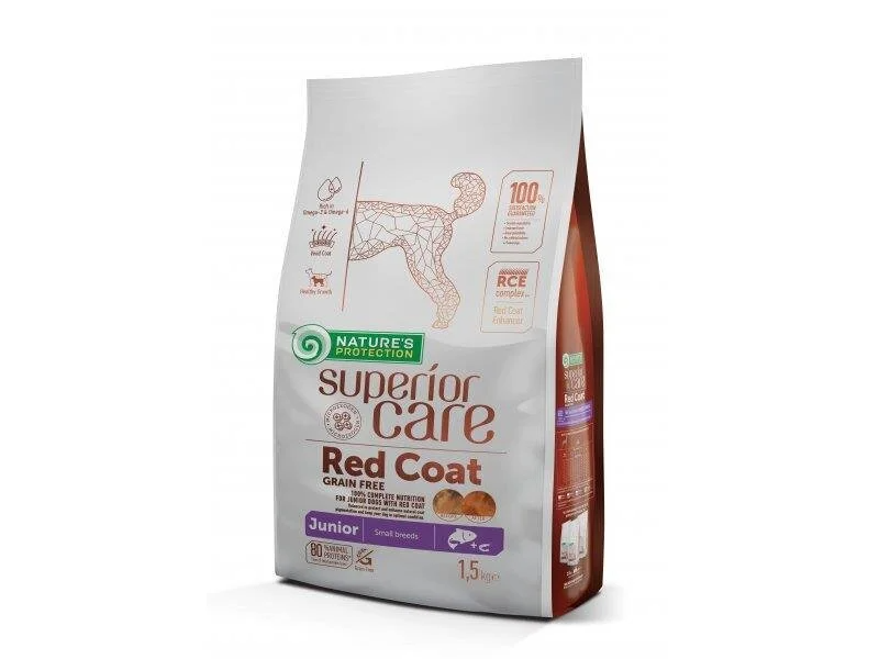 Natures Protection Tahılsız Somonlu Küçük Irk Kızıl Yavru Köpek Maması 1.5 kg