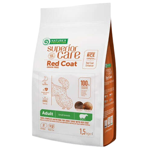 Natures Protection Tahılsız Kuzu Etli Küçük Irk Kızıl Köpek Maması 1.5 kg