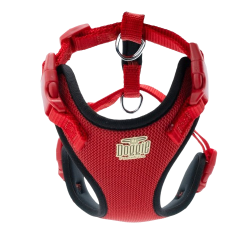 Doggie Havalı Dokuma Göğüs Tasması Kırmızı 1,5X35-45Cm