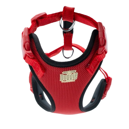 Doggie Havalı Dokuma Göğüs Tasması Kırmızı 1,5X35-45Cm
