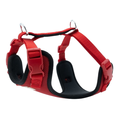 Doggie Havalı Dokuma Göğüs Tasması Kırmızı 1,5X40-50Cm