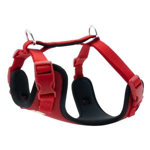 Doggie Havalı Dokuma Göğüs Tasması Kırmızı 1,5X40-50Cm