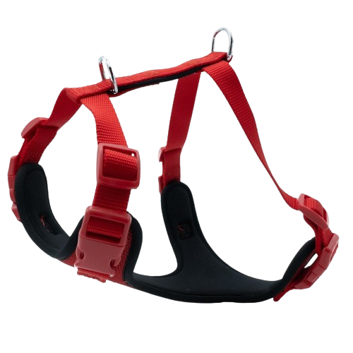 Doggie Havalı Dokuma Göğüs Tasması Kırmızı 2X45-55Cm