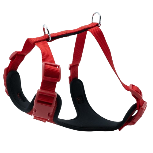 Doggie Havalı Dokuma Göğüs Tasması Kırmızı 2X45-55Cm