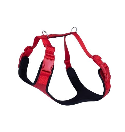 Doggie Havalı Dokuma Göğüs Tasması Kırmızı 2X55-65Cm