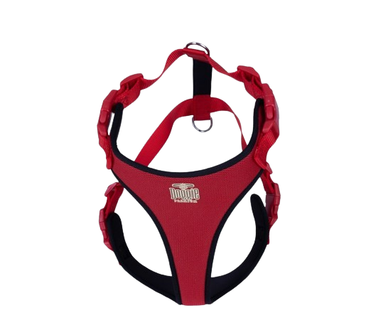 Doggie Havalı Dokuma Göğüs Tasması Kırmızı 2X55-65Cm