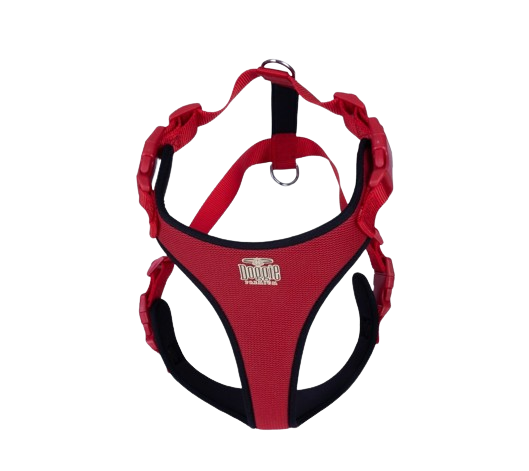 Doggie Havalı Dokuma Göğüs Tasması Kırmızı 2X55-65Cm