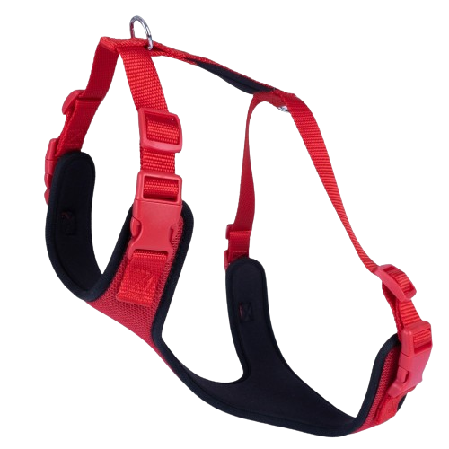 Doggie Havalı Dokuma Göğüs Tasması Kırmızı 2,5X65-75Cm