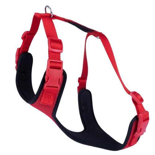 Doggie Havalı Dokuma Göğüs Tasması Kırmızı 2,5X70-80Cm