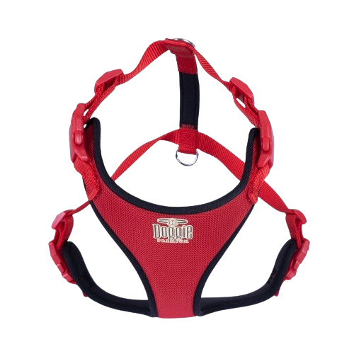 Doggie Havalı Dokuma Göğüs Tasması Kırmızı 2,5X70-80Cm