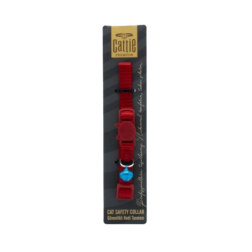 Cattie Güvenlik Tokalı Kedi Boyun Tasması Kırmızı 1X15-25Cm