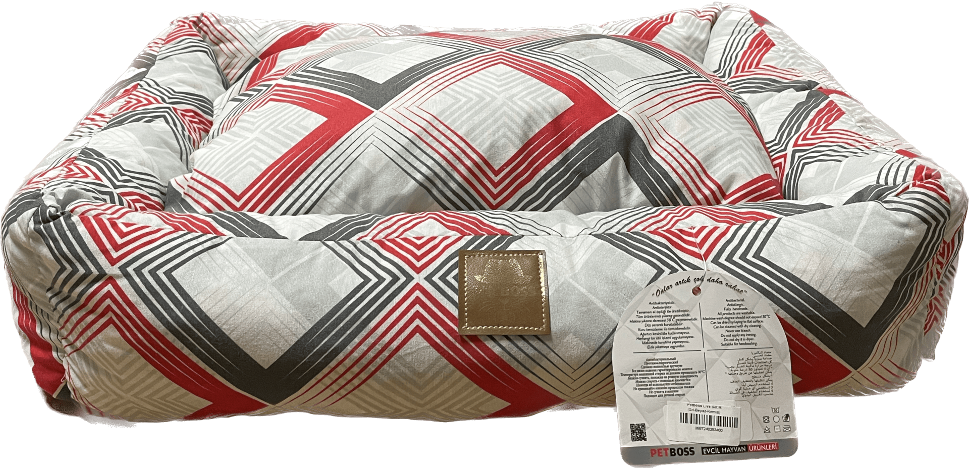 Petboss Lıve Set M (Gri-Beyaz-Kırmızı)