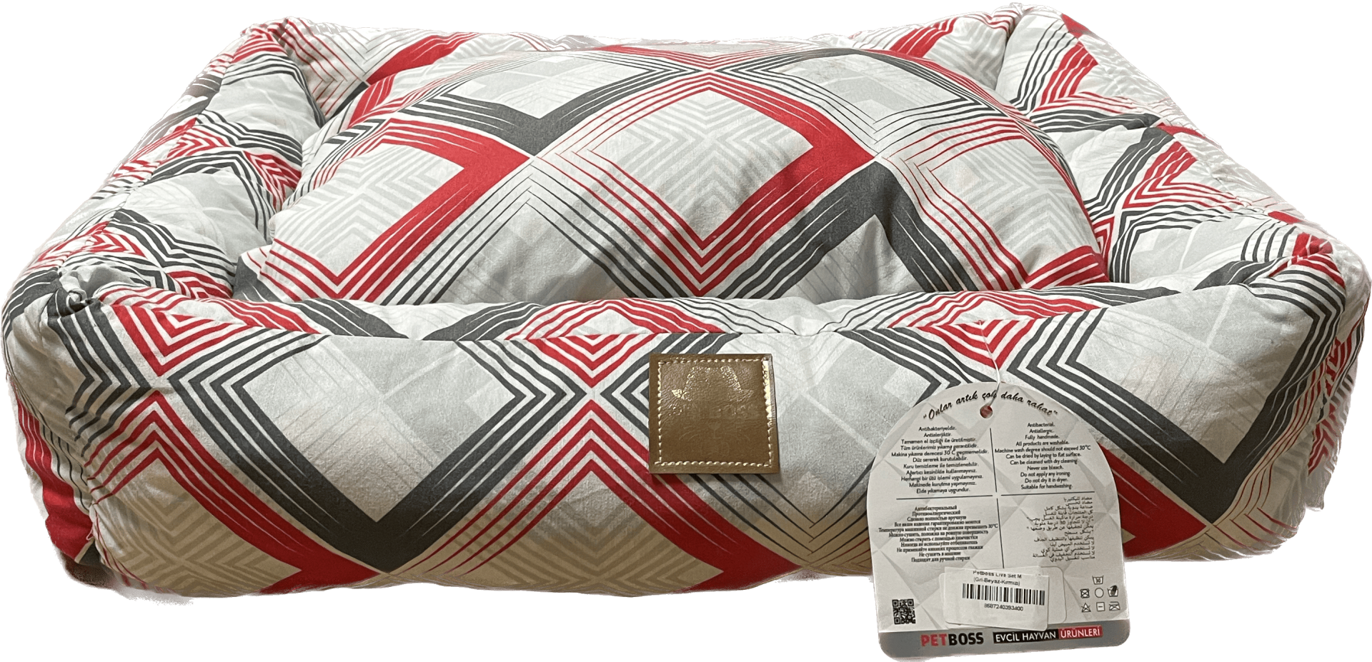 Petboss Lıve Set M (Gri-Beyaz-Kırmızı)
