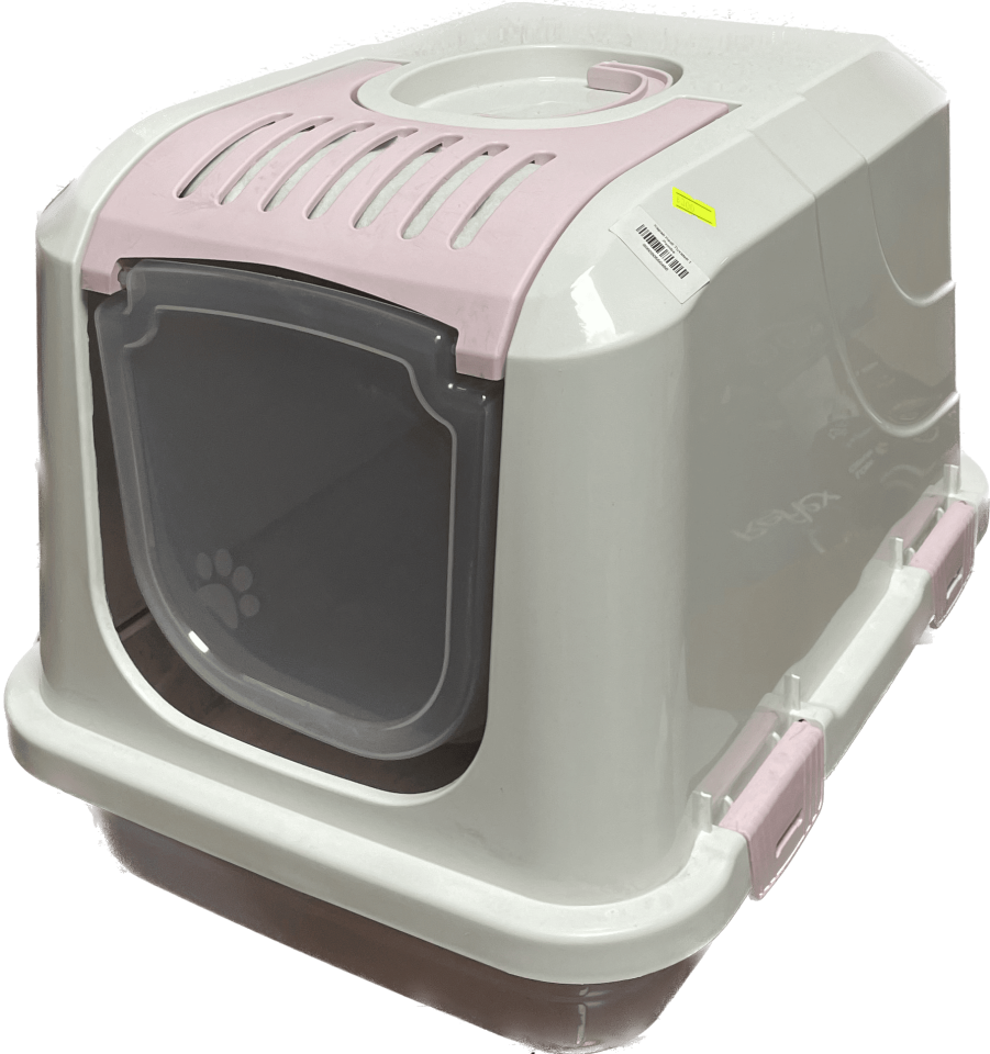 İba Pet Kapalı Kedi Tuvaleti 1 Pembe