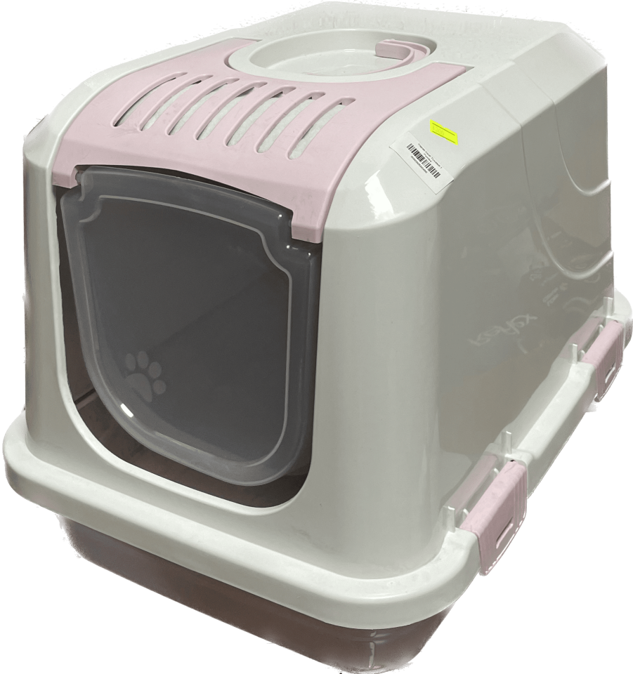 İba Pet Kapalı Kedi Tuvaleti 1 Pembe